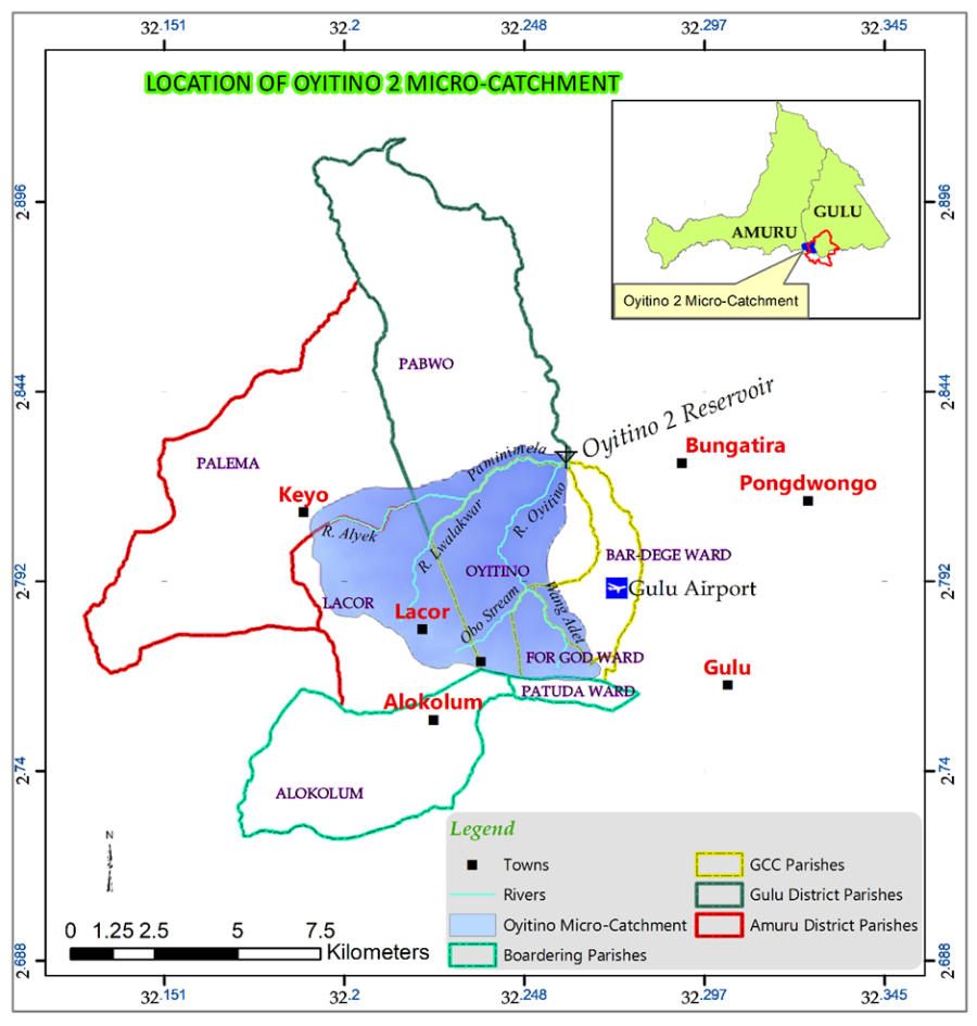 catchment map Gulu